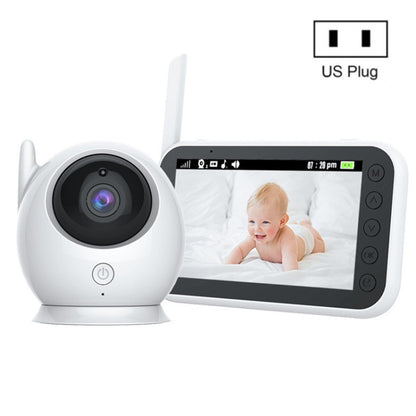 ABM100 4.3 inch Wireless Video Color Night Vision Baby Monitor 360-Degree Security Camera(US Plug) by bashfashion