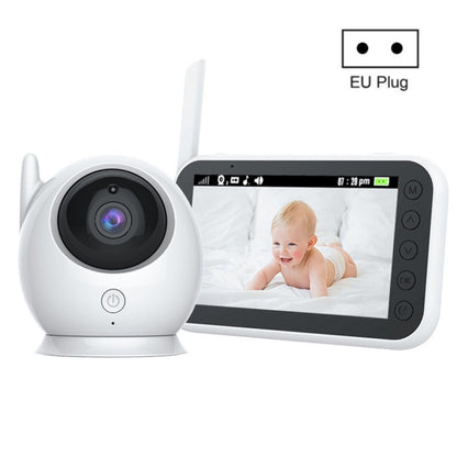 ABM100 4.3 inch Wireless Video Color Night Vision Baby Monitor 360-Degree Security Camera(EU Plug) by bashfashion