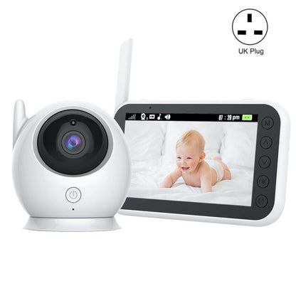 ABM100 4.3 inch Wireless Video Color Night Vision Baby Monitor 360-Degree Security Camera(UK Plug) by bashfashion