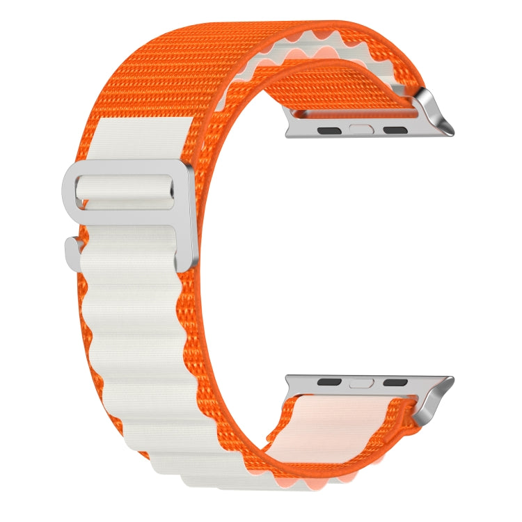 Double Color Nylon Watch Band For Apple Watch Ultra 49mm(Orange+Starlight) by bashfashion