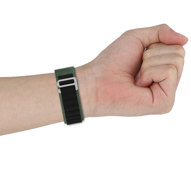 Double Color Nylon Watch Band For Apple Watch Ultra 49mm(Black) by bashfashion