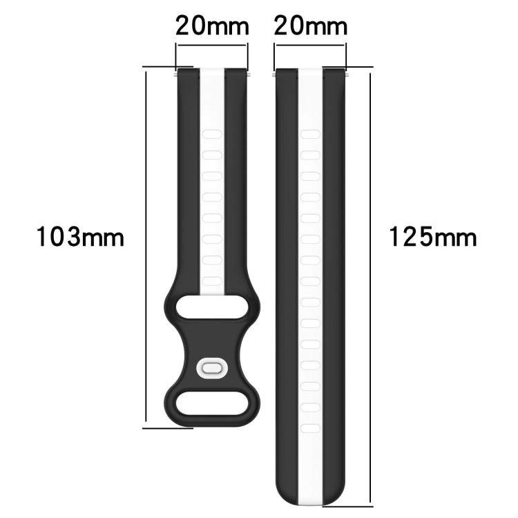 For Samsung Galaxy Watch5 40mm 20mm Butterfly Buckle Two-Color Silicone Watch Band(Orange+Black) by bashfashion