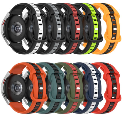 For Garmin Venu 2 Plus 20mm Butterfly Buckle Two-Color Silicone Watch Band(Orange+Black) by bashfashion