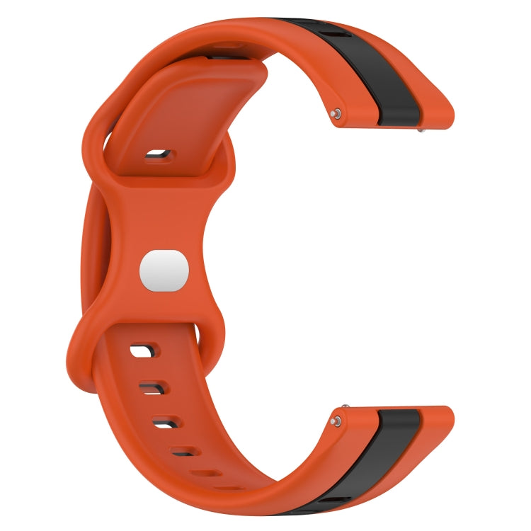 For Huawei GT2 Pro 20mm Butterfly Buckle Two-Color Silicone Watch Band(Orange+Black) by bashfashion