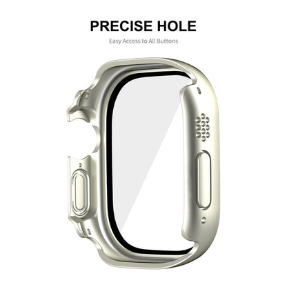 For Apple Watch Ultra 3 / 2 / 1 49mm ENKAY Hat-Prince Waterproof Full Coverage PC Frame + 9H Tempered Glass Case(Silver) by ENKAY