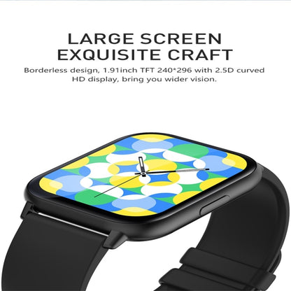 P56T 1.91 inch Color Screen Smart Watch,Support Heart Rate Monitoring / Blood Pressure Monitoring(Silver) by bashfashion