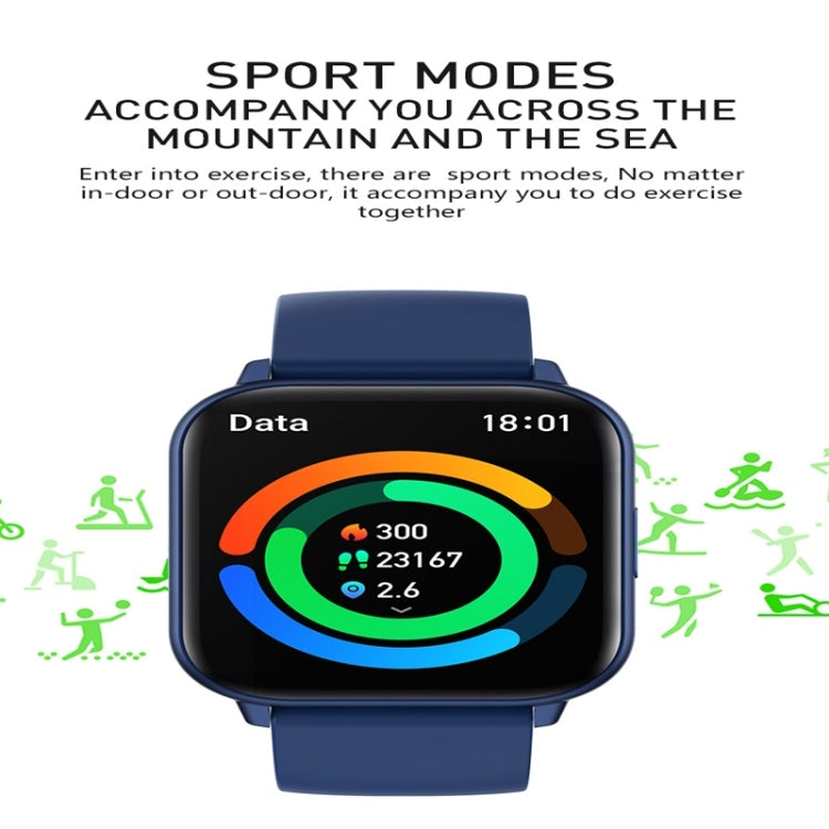 P56T 1.91 inch Color Screen Smart Watch,Support Heart Rate Monitoring / Blood Pressure Monitoring(Silver) by bashfashion