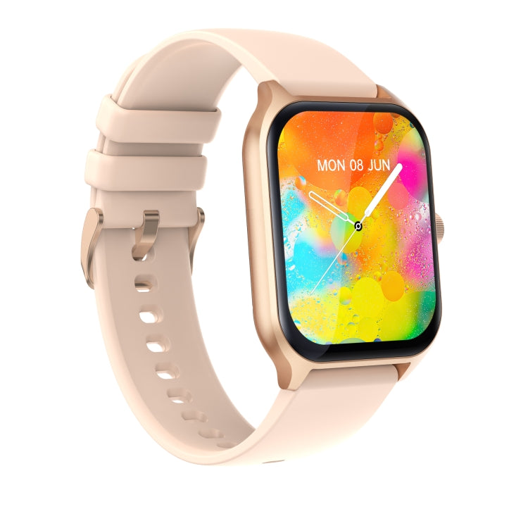 P58 1.96 inch Color Screen Smart Watch Support Heart Rate Monitoring / Blood Pressure Monitoring(Gold) by bashfashion