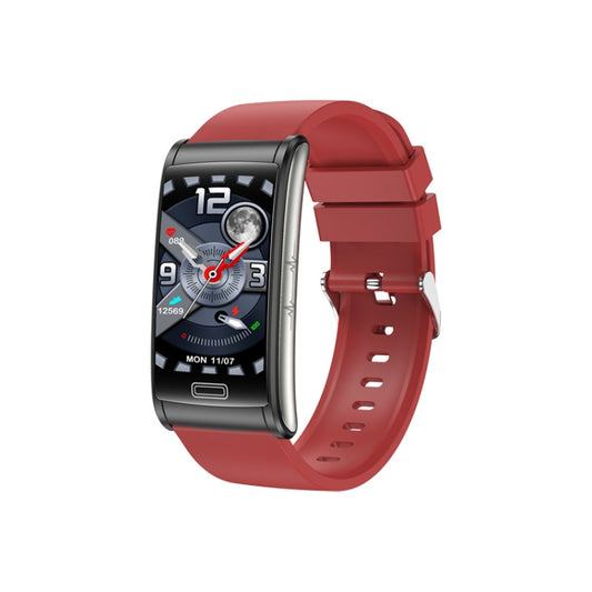 E600 1.47 inch Color Screen Smart Watch Silicone Strap Support Heart Rate Monitoring / Blood Pressure Monitoring(Red) by bashfashion