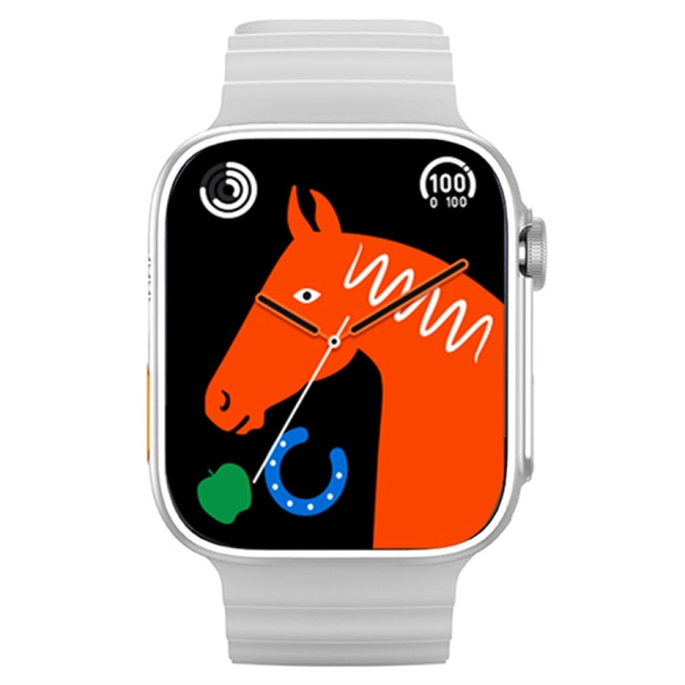 W800 Ultra 2.02 inch Color Screen Smart Watch,Support Heart Rate Monitoring / Blood Pressure Monitoring(White) by bashfashion