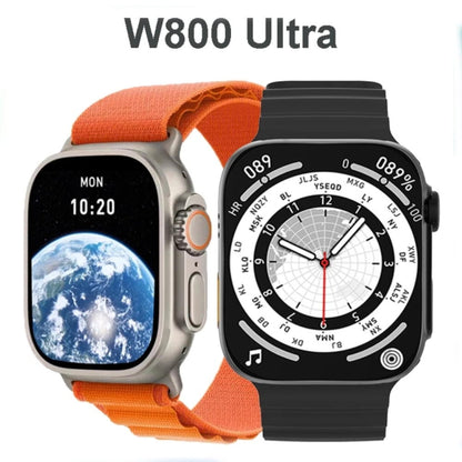 W800 Ultra 2.02 inch Color Screen Smart Watch,Support Heart Rate Monitoring / Blood Pressure Monitoring(Black) by bashfashion