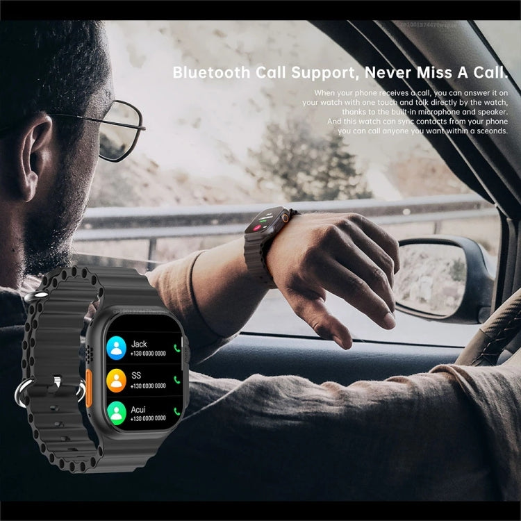 W800 Ultra 2.02 inch Color Screen Smart Watch,Support Heart Rate Monitoring / Blood Pressure Monitoring(White) by bashfashion