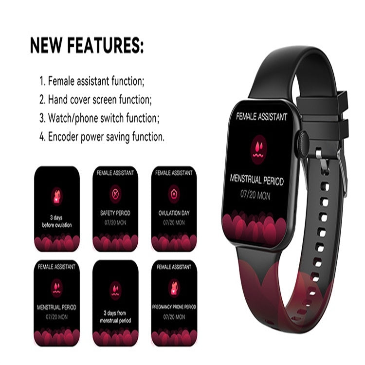 E700 1.86 inch Color Screen Smart Watch,Support Heart Rate Monitoring / Blood Pressure Monitoring(Gold) by bashfashion