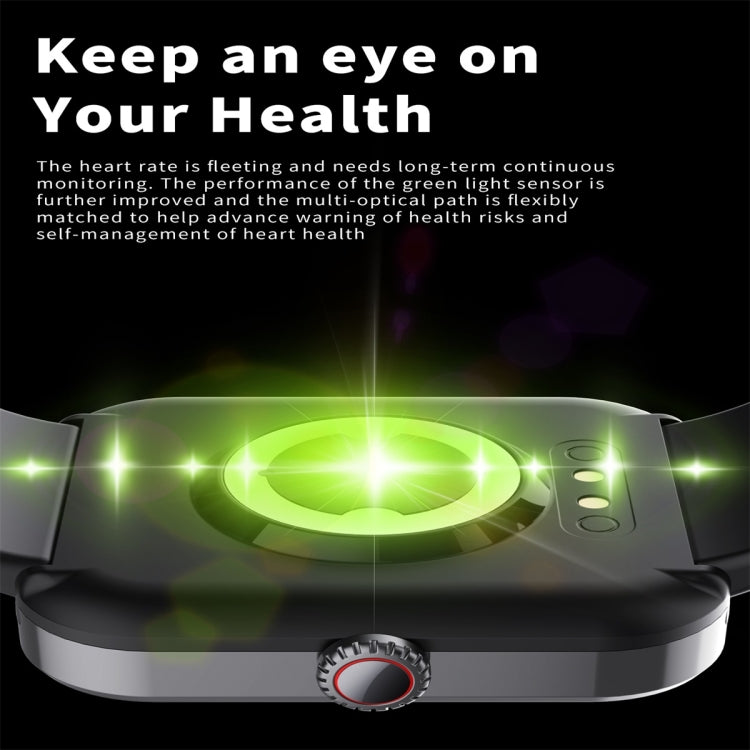 F57L 1.91 inch Color Screen Smart Watch,Support Heart Rate Monitoring / Blood Pressure Monitoring(Black) by bashfashion