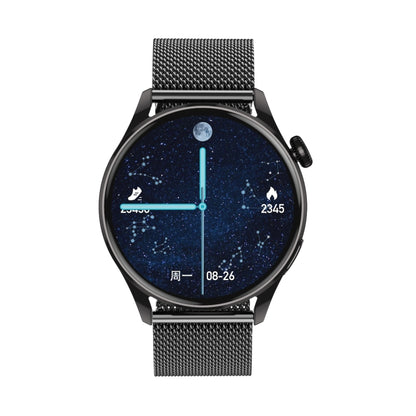 Q3 Max 1.36 inch Color Screen Smart Watch,Steel Strap,Support Heart Rate Monitoring / Blood Pressure Monitoring(Black) by bashfashion