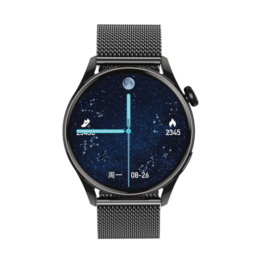 Q3 Max 1.36 inch Color Screen Smart Watch,Steel Strap,Support Heart Rate Monitoring / Blood Pressure Monitoring(Black) by bashfashion