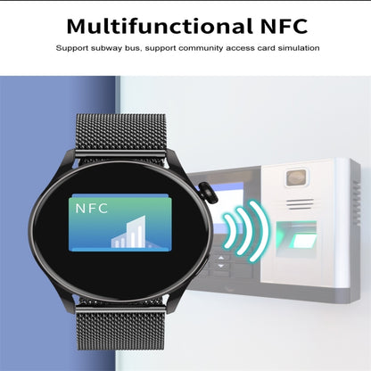 Q3 Max 1.36 inch Color Screen Smart Watch,Steel Strap,Support Heart Rate Monitoring / Blood Pressure Monitoring(Silver) by bashfashion