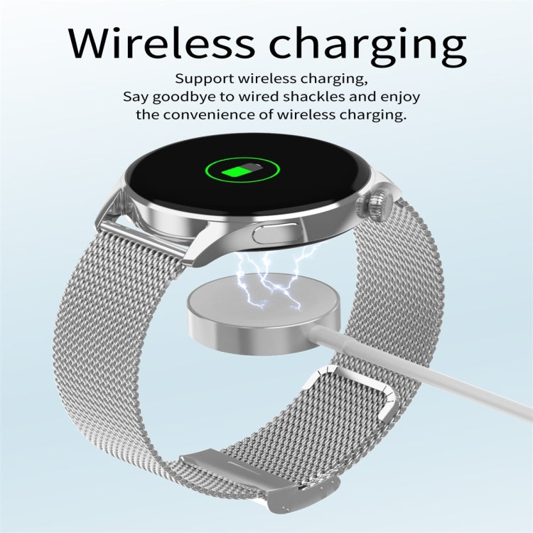 Q3 Max 1.36 inch Color Screen Smart Watch,Steel Strap,Support Heart Rate Monitoring / Blood Pressure Monitoring(Silver) by bashfashion