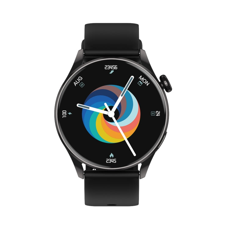 Q3 Max 1.36 inch Color Screen Smart Watch,Silicone Strap,Support Heart Rate Monitoring / Blood Pressure Monitoring(Black) by bashfashion