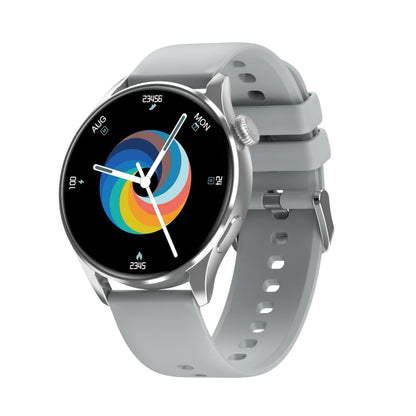 Q3 Max 1.36 inch Color Screen Smart Watch,Silicone Strap,Support Heart Rate Monitoring / Blood Pressure Monitoring(Silver) by bashfashion