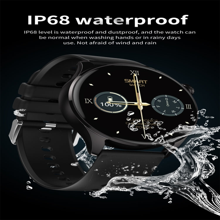 Q3 Max 1.36 inch Color Screen Smart Watch,Silicone Strap,Support Heart Rate Monitoring / Blood Pressure Monitoring(Black) by bashfashion