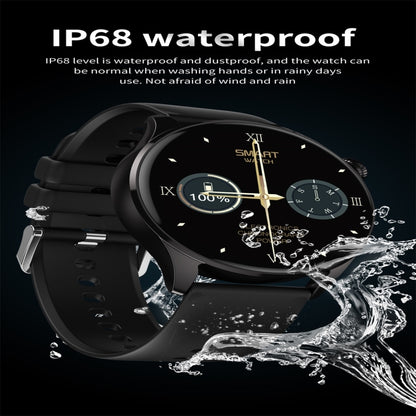 Q3 Max 1.36 inch Color Screen Smart Watch,Silicone Strap,Support Heart Rate Monitoring / Blood Pressure Monitoring(Black) by bashfashion