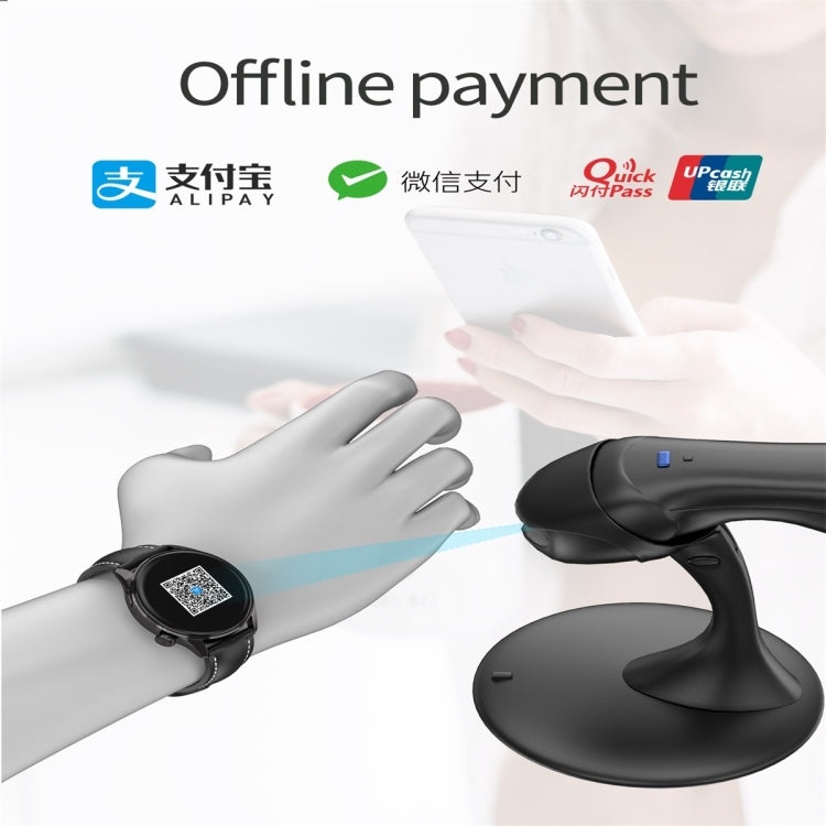 Q3 Max 1.36 inch Color Screen Smart Watch,Leather Strap,Support Heart Rate Monitoring / Blood Pressure Monitoring(Black) by bashfashion