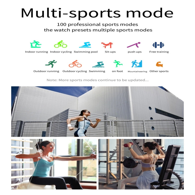 Q3 Max 1.36 inch Color Screen Smart Watch,Leather Strap,Support Heart Rate Monitoring / Blood Pressure Monitoring(Black) by bashfashion