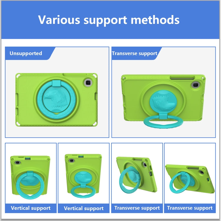 For Samsung Galaxy Tab A11 / A9 EVA Hybrid PC Shockproof Tablet Case with Frame(Grass Green) by bashfashion