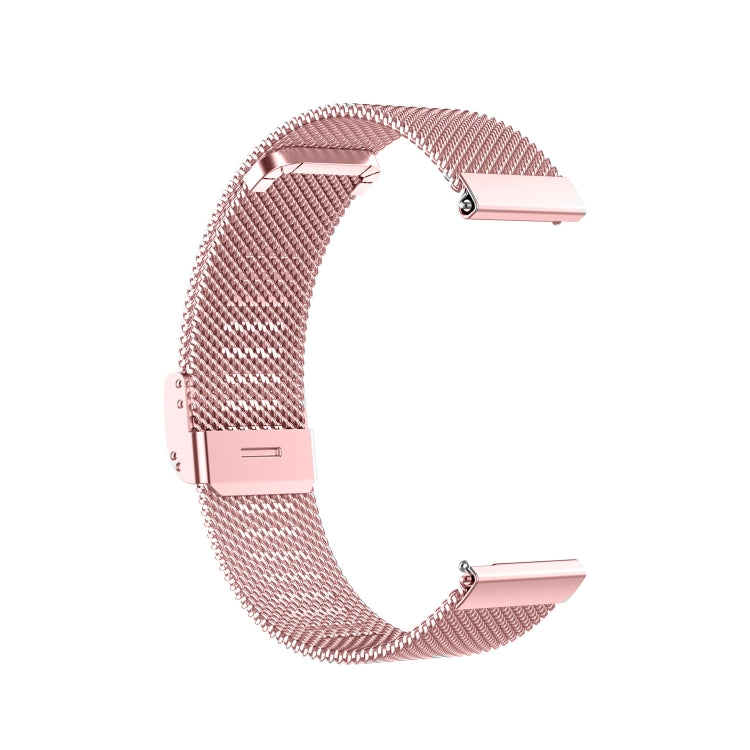 Milan Metal Steel Mesh Integrated Buckle Watch Band For Apple Watch Ultra 49mm / Series 8&7 45mm(Pink) by bashfashion
