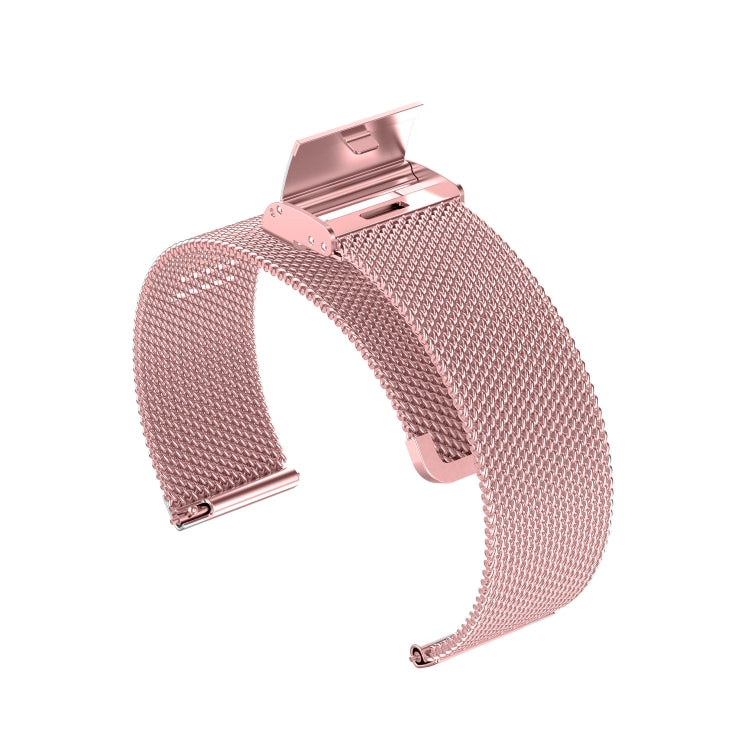 Milan Metal Steel Mesh Integrated Buckle Watch Band For Apple Watch Ultra 49mm / Series 8&7 45mm(Pink) by bashfashion