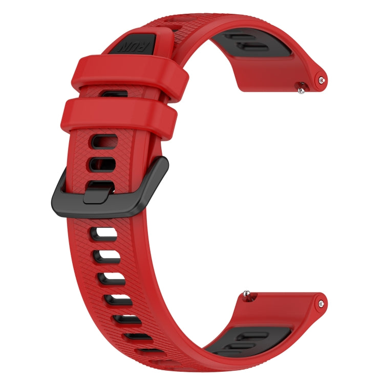 For Huawei Watch GT3 Pro 46mm 22mm Sports Two-Color Silicone Watch Band(Red+Black) by bashfashion