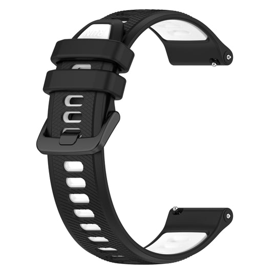 For Honor Magic Watch 2 46mm 22mm Sports Two-Color Silicone Watch Band(Black+White) by bashfashion
