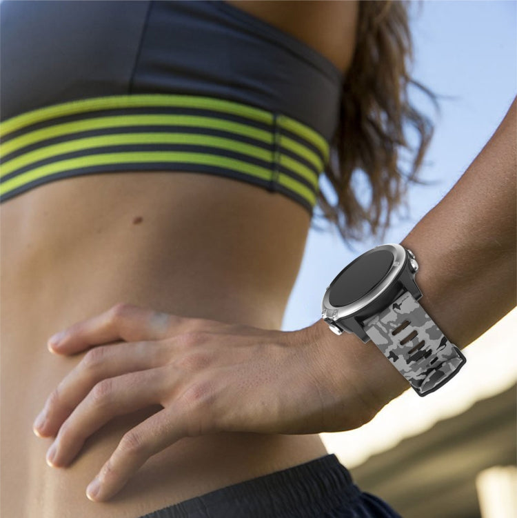 For Garmin Instinct 2X Solar 26mm Camouflage Printed Silicone Watch Band(Black+Digital Camouflage) by bashfashion