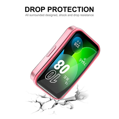 For Huawei Band 10 / 9 / 8 ENKAY Hat-Prince Full Coverage Electroplated Soft TPU Case with Screen Protection(Pink) by ENKAY
