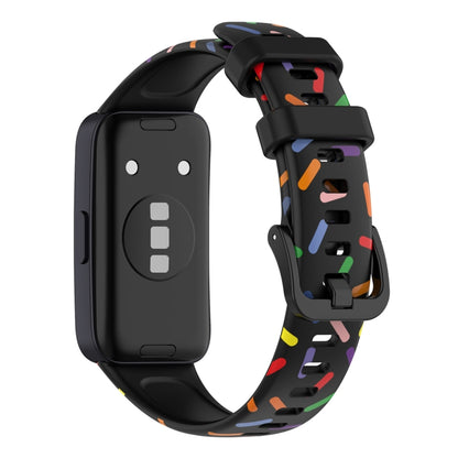 For Huawei Band 8 / 9 ENKAY Hat-Prince Full Coverage Screen Protector + Adjsutable Silicone Sport Loop Strap Watchband(Green) by ENKAY