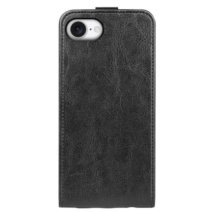 For iPhone 16e R64 Texture Single Vertical Flip Leather Phone Case(Black) by bashfashion