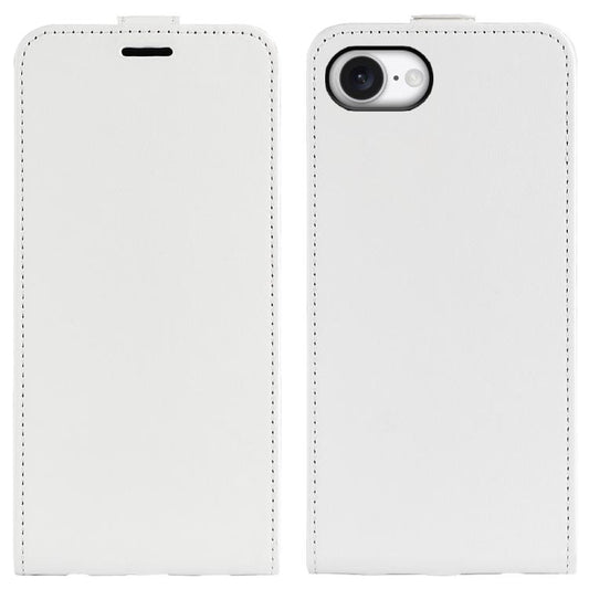 For iPhone 16e R64 Texture Single Vertical Flip Leather Phone Case(White) by bashfashion