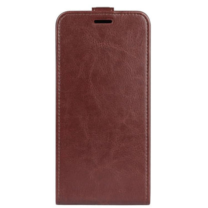 For iPhone 16e R64 Texture Single Vertical Flip Leather Phone Case(Brown) by bashfashion
