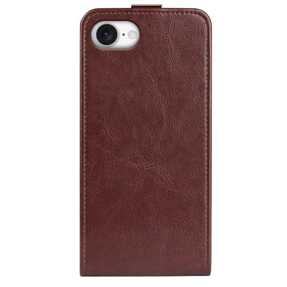 For iPhone 16e R64 Texture Single Vertical Flip Leather Phone Case(Brown) by bashfashion