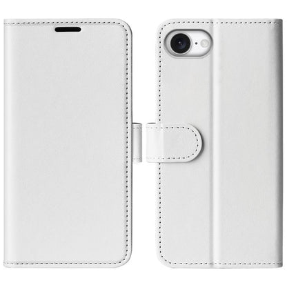For iPhone 16e R64 Texture Horizontal Flip Leather Phone Case(White) by bashfashion