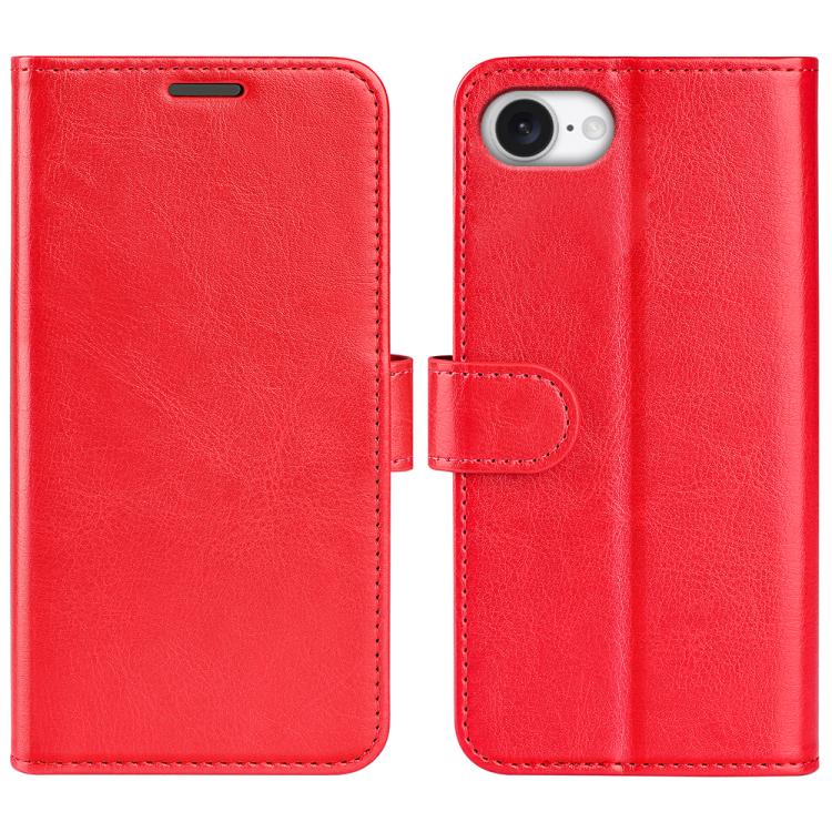 For iPhone 16e R64 Texture Horizontal Flip Leather Phone Case(Red) by bashfashion