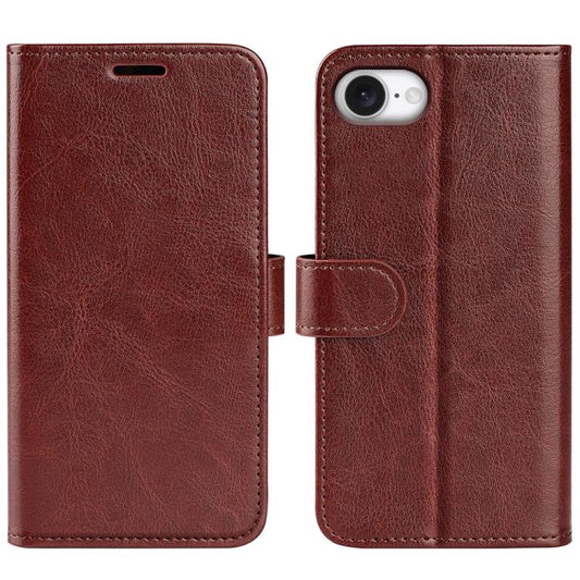 For iPhone 16e R64 Texture Horizontal Flip Leather Phone Case(Brown) by bashfashion