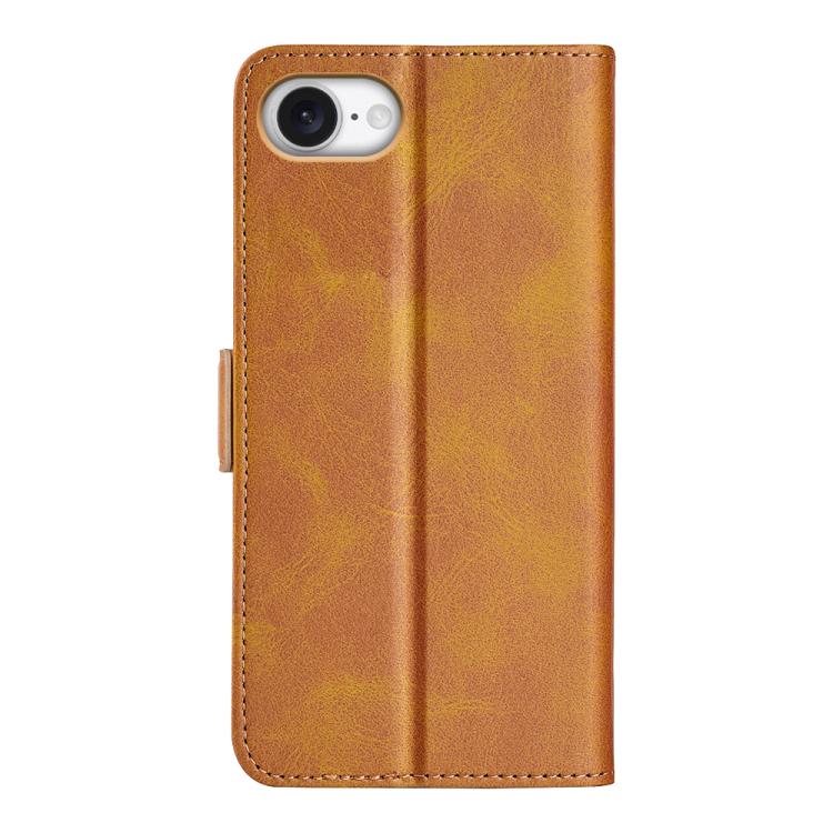 For iPhone 16e Dual-side Magnetic Buckle Horizontal Flip Leather Phone Case(Yellow) by bashfashion
