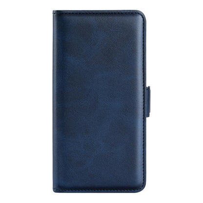 For iPhone 16e Dual-side Magnetic Buckle Horizontal Flip Leather Phone Case(Dark Blue) by bashfashion