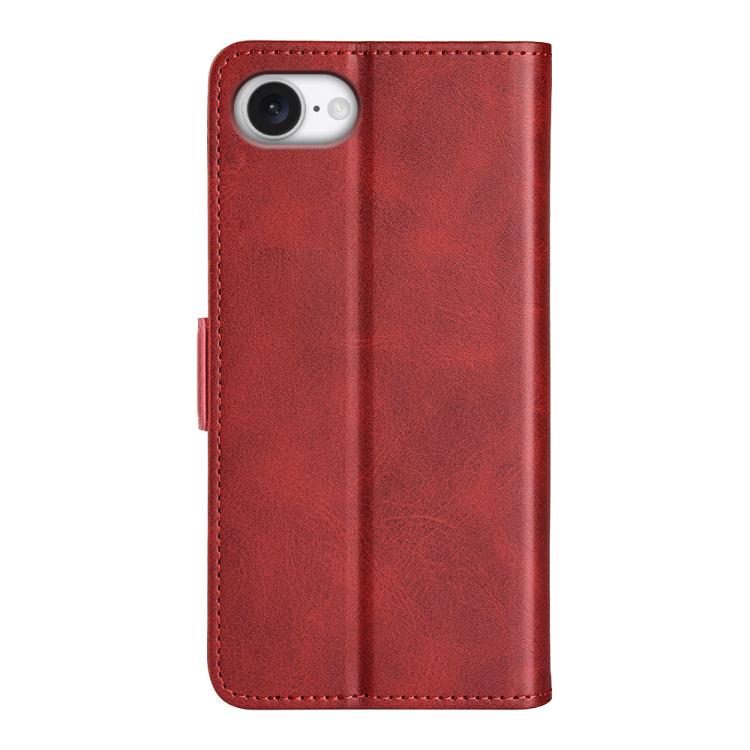 For iPhone 16e Dual-side Magnetic Buckle Horizontal Flip Leather Phone Case(Red) by bashfashion