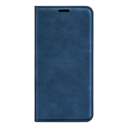For iPhone 16e Retro-skin Magnetic Suction Leather Phone Case(Dark Blue) by bashfashion