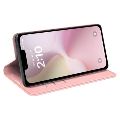 For iPhone 16e Retro-skin Magnetic Suction Leather Phone Case(Pink) by bashfashion