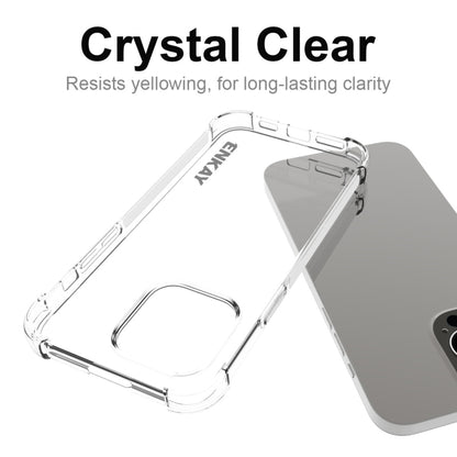 For iPhone 15 Pro ENKAY Transparent TPU Shockproof Phone Case with Glass Film by ENKAY