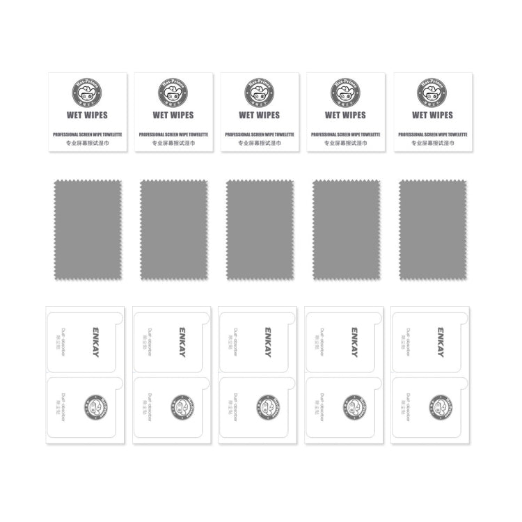 For iPhone 16 Plus 5pcs ENKAY Full Glue High Aluminum-silicon Tempered Glass Film by ENKAY